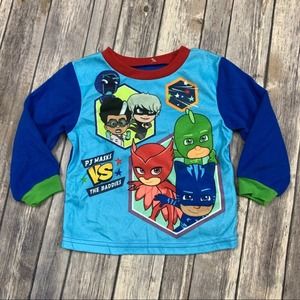 Pj masks fleece pajama top